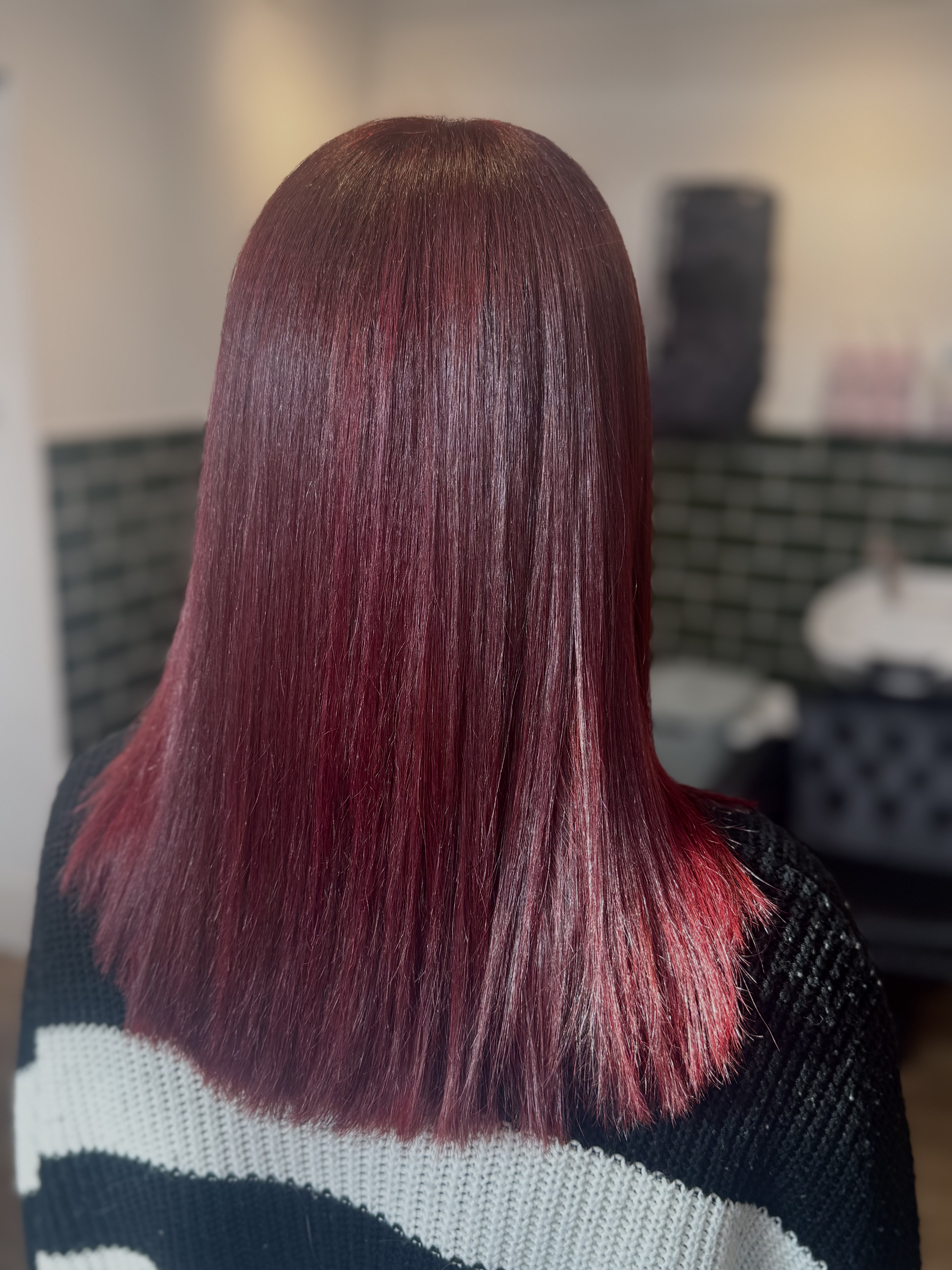 Deep cherry red colour