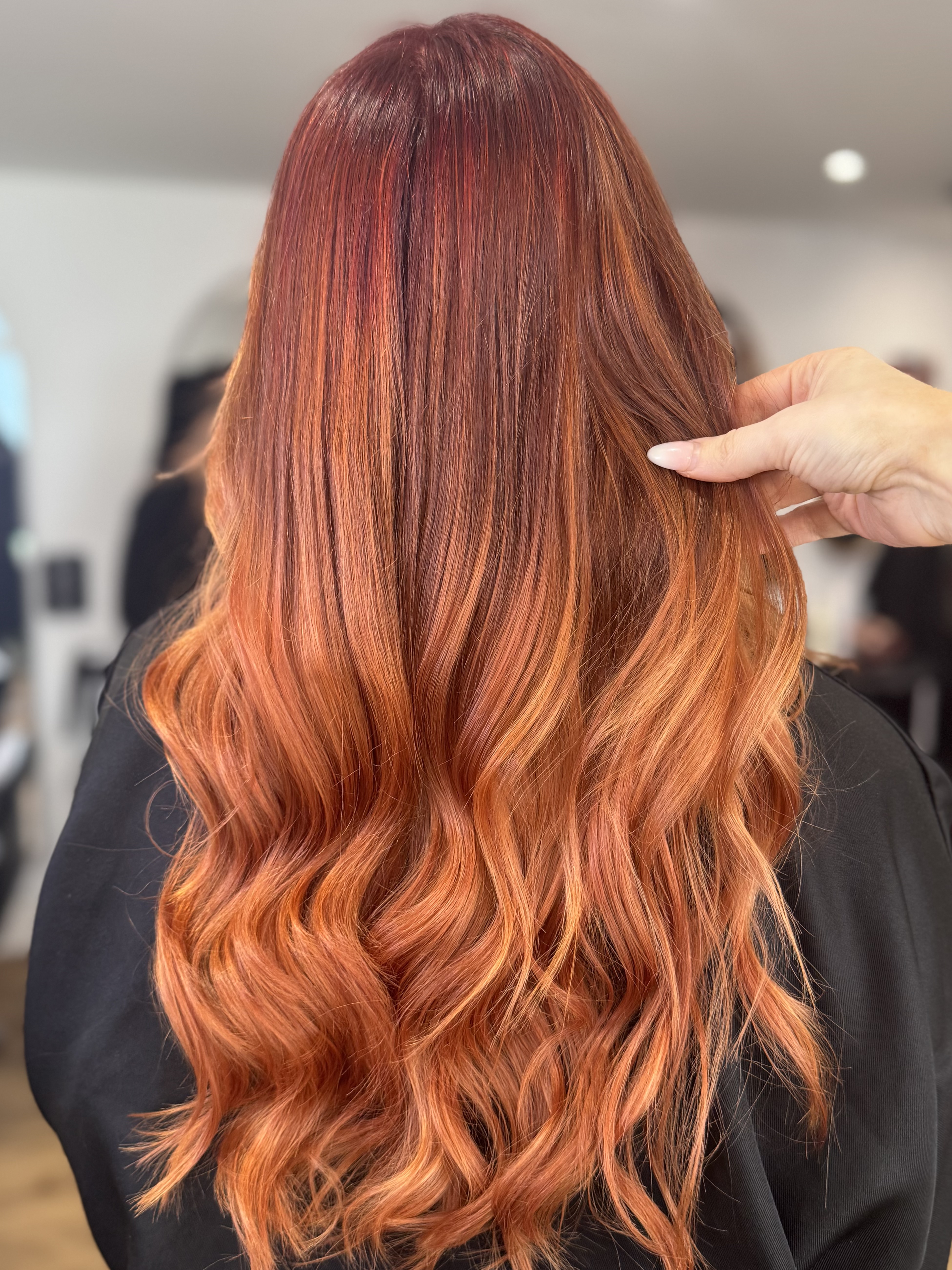 Copper fire ombre waves
