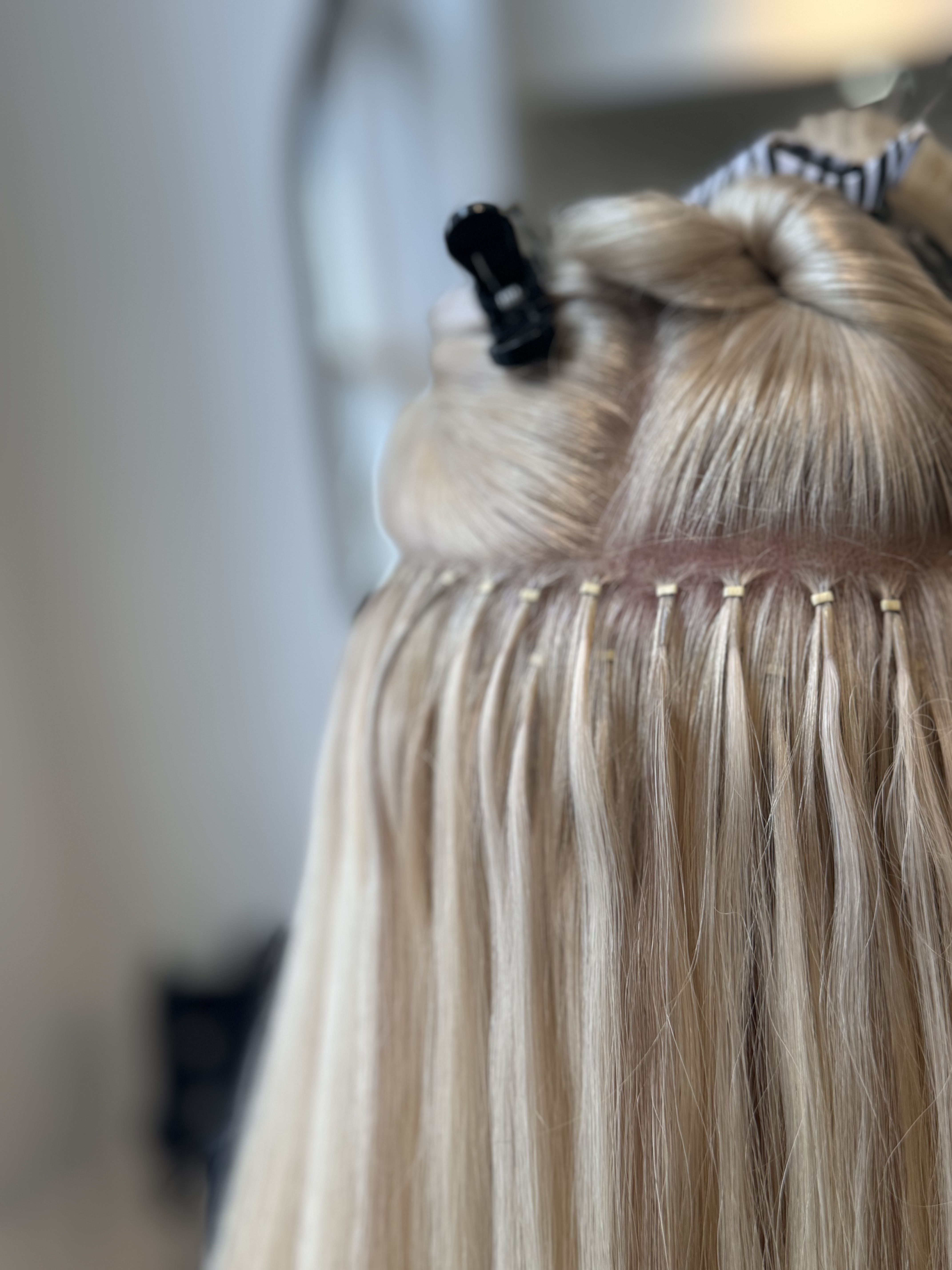 Nano ring hair extensions fitting